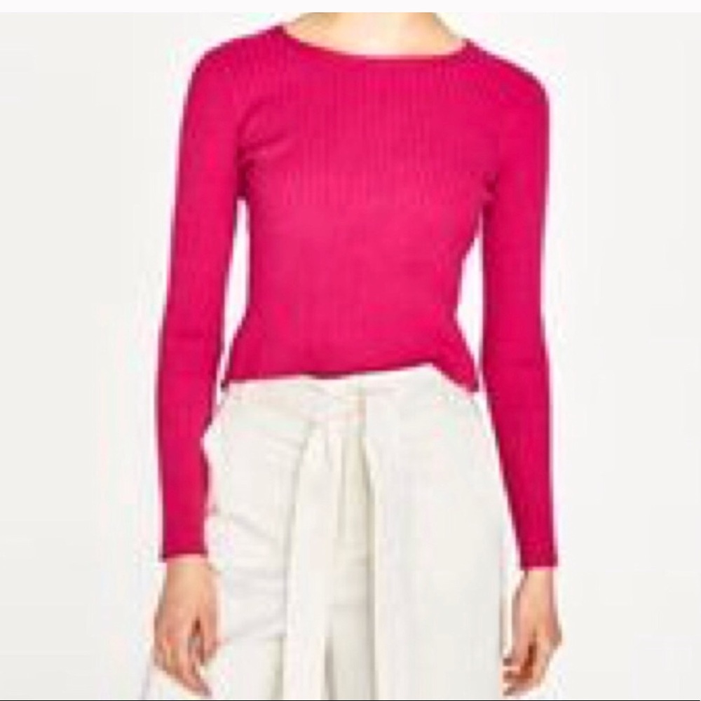 Zara Pink Open Back Sweater 💕